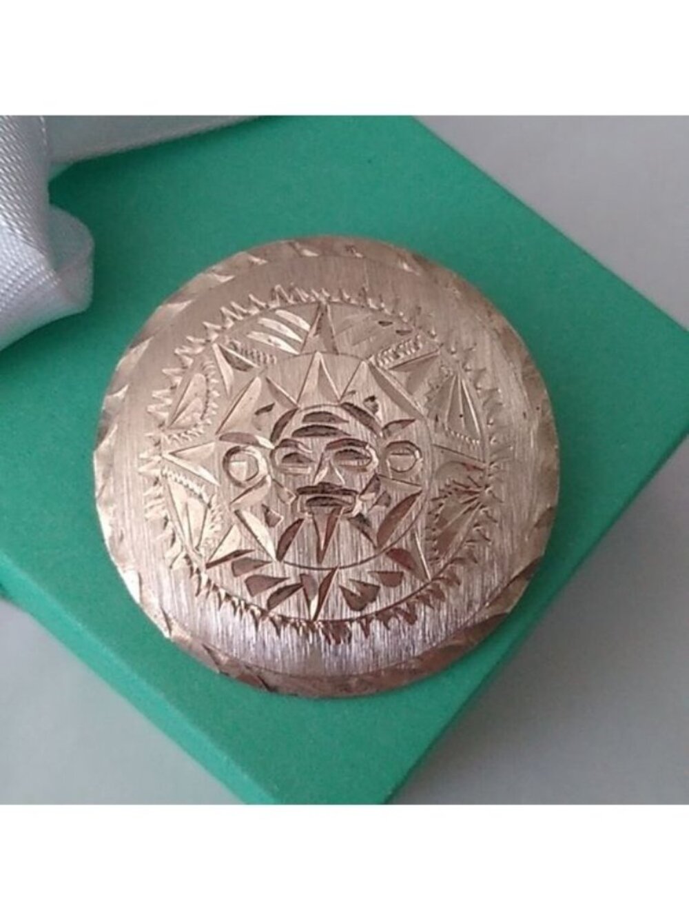 Vintage Mayan Sun Calendar Mexican Brooch Pendant Sterling Silver …